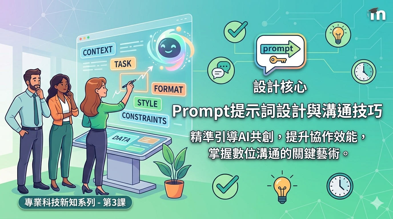 AI時代科技新知與策略引導師－Prompt提示詞設計與溝通技巧